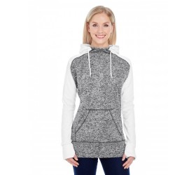 JA8618 J America Ladies' Colorblock Cosmic Hooded Sweatshirt
