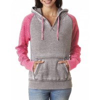 Ladies' Zen Contrast Pullover Hooded Sweatshirt JA8926 J America