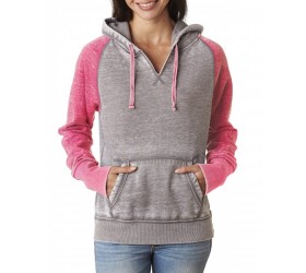 Ladies' Zen Contrast Pullover Hooded Sweatshirt JA8926 J America