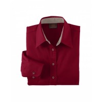 Ladies' Easy Blend Long-Sleeve Twill Shirt with Stain-Release M500W Harriton