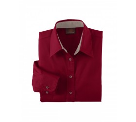 Ladies' Easy Blend Long-Sleeve Twill Shirt with Stain-Release M500W Harriton