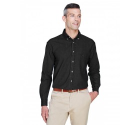Men's Long-Sleeve Denim Shirt M550 Harriton