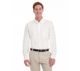 Men's Foundation 100% Cotton Long-Sleeve Twill Shirt with Teflon M581 Harriton