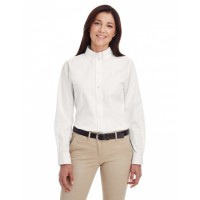 M581W Harriton Ladies' Foundation 100% Cotton Long-Sleeve Twill Shirt with Teflon