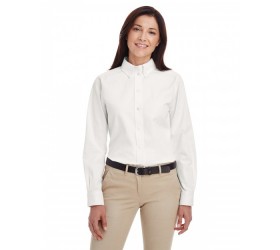 Ladies' Foundation 100% Cotton Long-Sleeve Twill Shirt with Teflon M581W Harriton