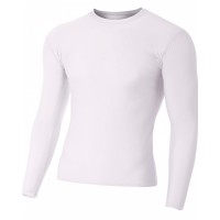 Youth Long Sleeve Compression Crewneck T-Shirt NB3133 A4
