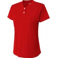 Girl's Tek 2-Button Henley Shirt NG3143 A4