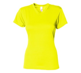NW3013 A4 Ladies' Softek V-Neck T-Shirt