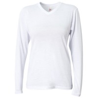 Ladies' Long-Sleeve Softek V-Neck T-Shirt NW3029 A4