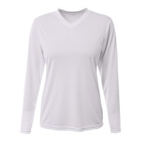 NW3425 A4 Ladies' Long-Sleeve Sprint V-Neck T-Shirt