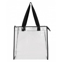 OAD Clear Tote w/ Gusseted And Zippered Top OAD5006 Liberty Bags