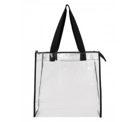 OAD Clear Tote w/ Gusseted And Zippered Top OAD5006 Liberty Bags