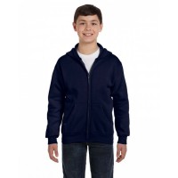 P480 Hanes Youth EcoSmart® Full-Zip Hooded Sweatshirt