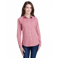 Ladies' Microcheck Gingham Long-Sleeve Cotton Shirt RP320 Artisan Collection by Reprime