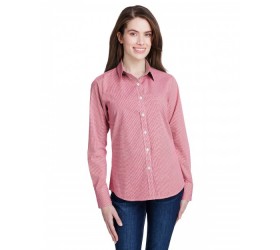 RP320 Artisan Collection by Reprime Ladies' Microcheck Gingham Long-Sleeve Cotton Shirt