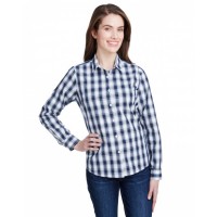 RP350 Artisan Collection by Reprime Ladies' Mulligan Check Long-Sleeve Cotton Shirt