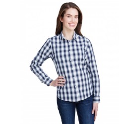 Ladies' Mulligan Check Long-Sleeve Cotton Shirt RP350 Artisan Collection by Reprime