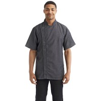 RP906 Artisan Collection by Reprime Unisex Zip-Close Short Sleeve Chef's Coat