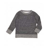 RS3379 Rabbit Skins Toddler Harborside Melange French Terry Crewneck with Elbow Patches