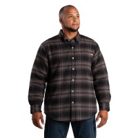 SH77 Berne Men's Heartland Sherpa-Lined Flannel Shirt Jacket