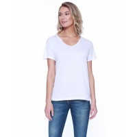 ST1823 StarTee Ladies' Cotton/Modal Open V-Neck T-Shirt