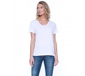 ST1823 StarTee Ladies' Cotton/Modal Open V-Neck T-Shirt