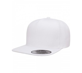 YP5089 Yupoong Adult 5-Panel Structured Flat Visor Classic Snapback Cap
